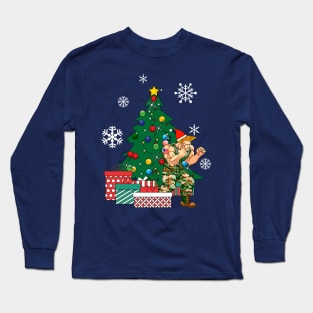 Guile Around The Christmas Tree Street Fighter Long Sleeve T-Shirt